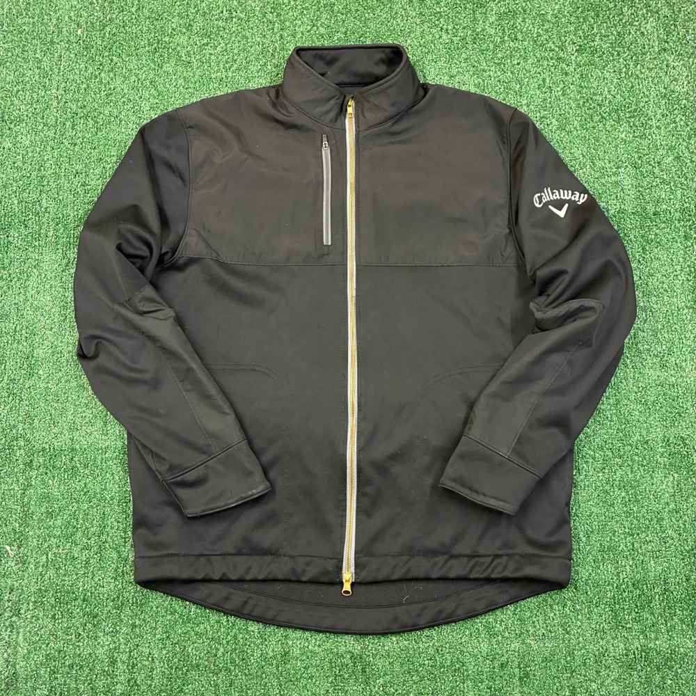 Callaway Men's L Black Weather Series Soft Shell Therm Lined Golf Jacket
